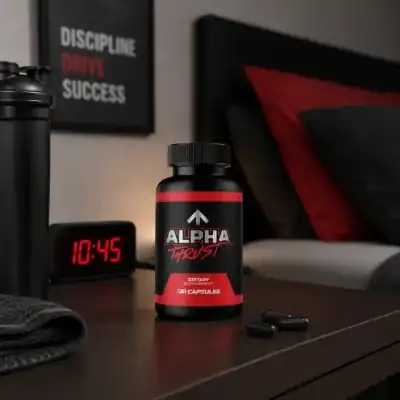 AlphaTrust men's wellness supplement bottle